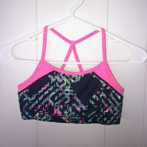 Zella girls colorful patterned sports bra
